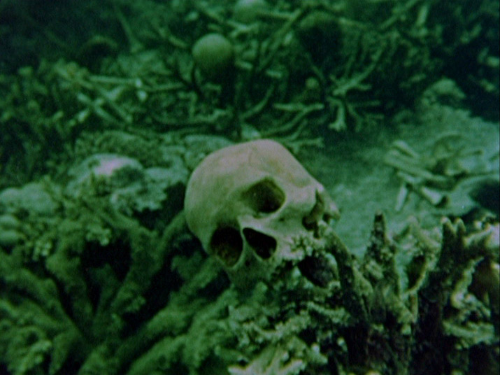 Fotogramma del film Mondo cane: un cimitero sottomarino dell'arcipelago malese.